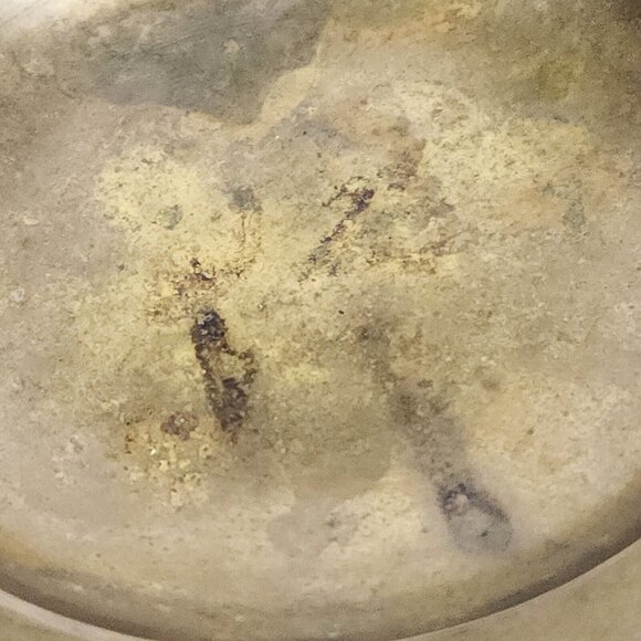 Vintage Solid Brass Ashtray Trinket Coin Tray Dish Retro Decor Rope India Patina - Picture 9 of 12